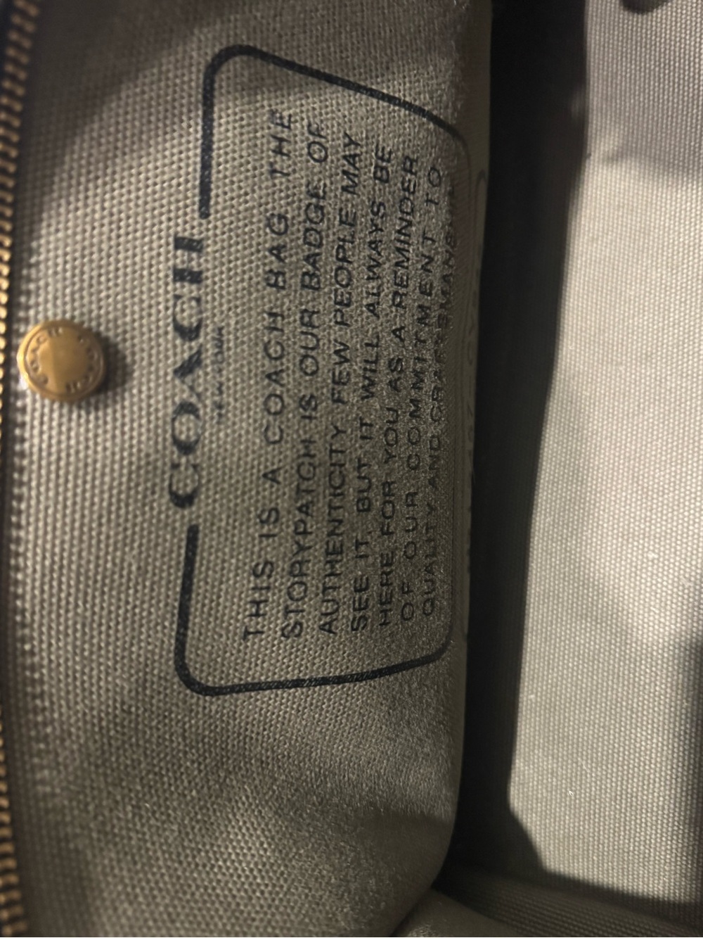 Coach Camo Mini Tote in Green and Black - Picture 7 of 8